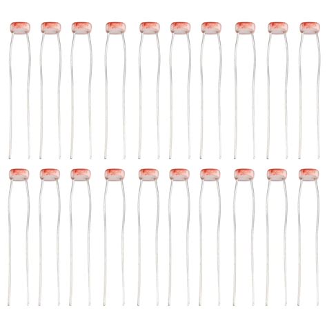 Shuliwen Photoresistor 20 Pcs Photoresistor GL5537 LDR Photo Resistors