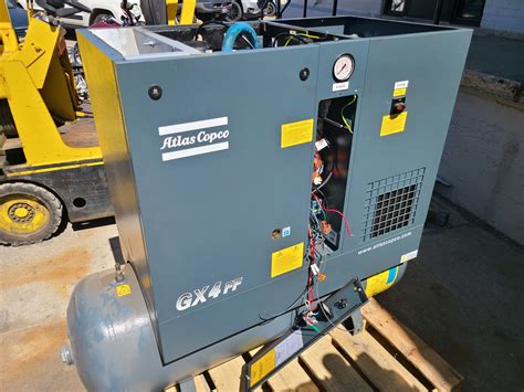 Used 2019 ATLAS COPCO GX4FF Rotary Screw Sliding Vane Air Compressors