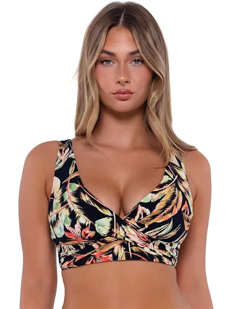 Mikoh Swimwear Banyans Multi String Racerback Bikini Top Bamboo FREE