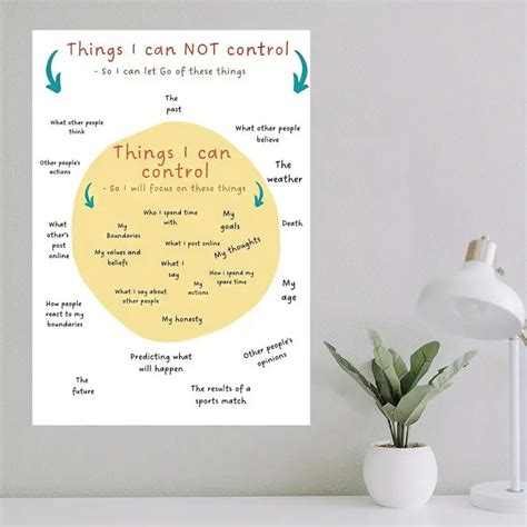 Control Things Not Control Canvas Wall Art Print Temu