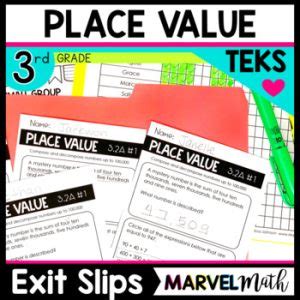 Rd Grade Place Value Exit Tickets Marvel Math