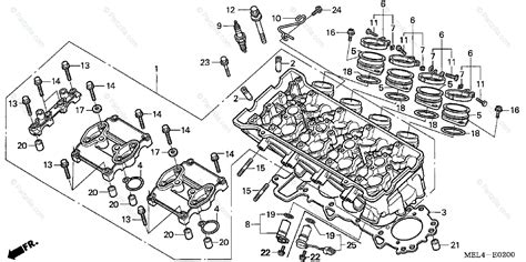 Honda Motorcycle 2004 Oem Parts Diagram For Cylinder Head