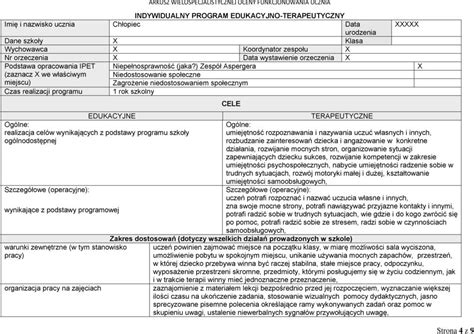 Arkusz Wielospecjalistycznej Oceny Funkcjonowania Ucznia Pdf Darmowe