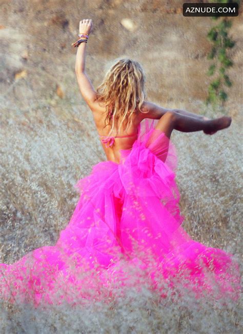 Shakira Sexy In A Pink Skirt And Bikini Top During Photoshoot In Ibiza Spain AZNude