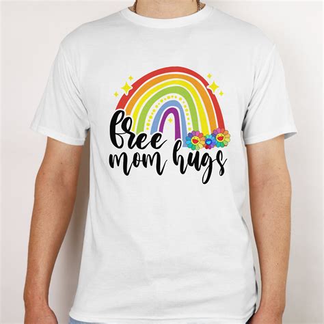 Free Mom Hugs T Shirt Lgbt Mom Support Shirt Rainbow Gay Pride Month Shirt Lgbt Pride T