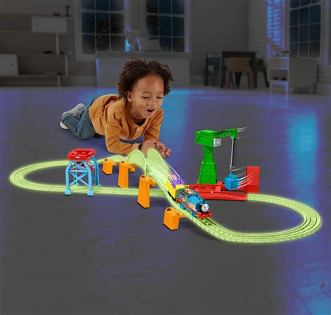 Thomas Friends Trackmaster Hyper Glow Night Delivery Track Set With