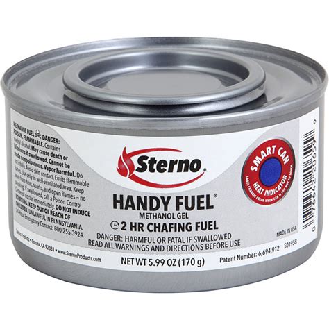 Sterno 20660 2 Hour Handy Fuel Methanol Gel Chafing Fuel 72 Case