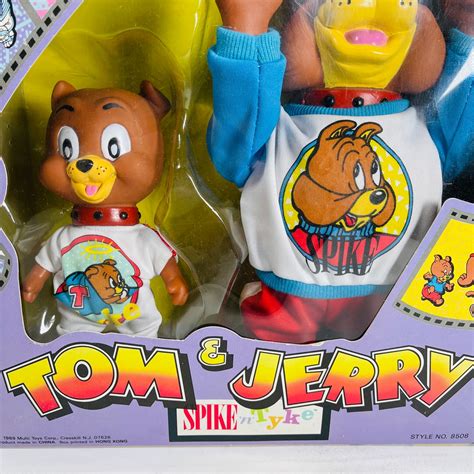 Vintage 1989 Multi Toys Corp TOM & JERRY SPIKE & TYKE Poseable FIGURES ...