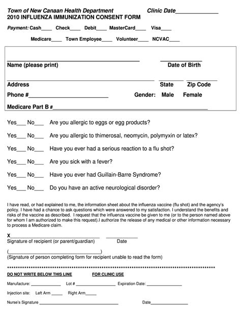 Flu Vaccine Form Pdf Fill Out And Sign Online Dochub