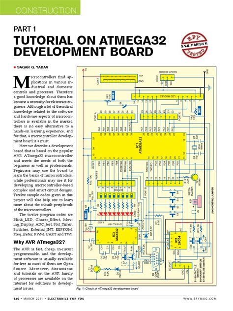 Atmega32 Dev Board - EFY March11 PDF | PDF | Analog To Digital ...