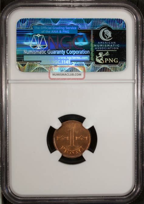 Finland Penny Ngc Ms Rb Unc Copper Sharp Bu