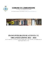 Piano Integrato di Attività e Organizzazione del Comune di Lombardore