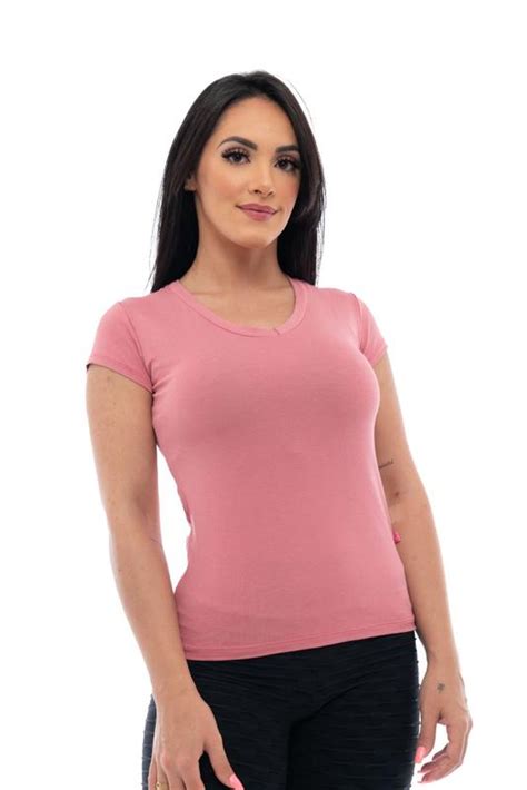 Camiseta Feminina Blusinha Baby Look Básica Lisa Diversas Cores Preço