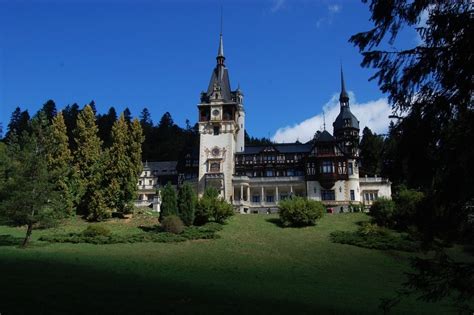 Neo Renaissance Castle Peles In Summer Park Romania Sinaia Free Image