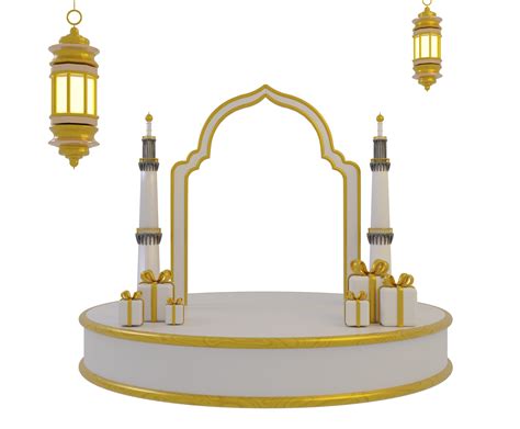 3d Islamic icon with podium 22187065 PNG