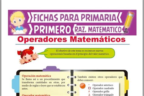 Operadores Matemáticos Para Niños Para Primer Grado De Primaria 2022