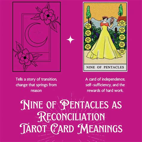 pentacles  reconciliation upright reversed tarot card meaning
