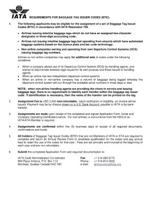 Iata Resolution 769 Btic Fill Online Printable Fillable Blank