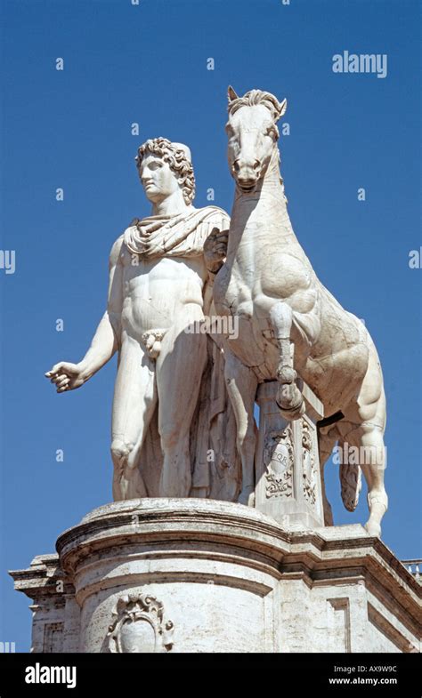 One Of A Pair Of Castor And Pollux Statues On Capitol Hill In Rome The ...