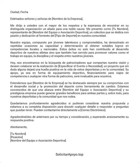 Modelo De Carta De Solicitud De Patrocinio Para Eventos Compartir Cartas