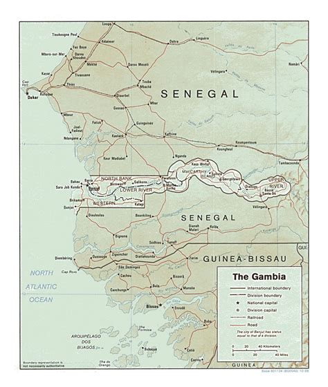 Political Map Of Gambia