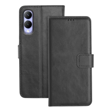 Buy Arrow Leather Flip Cover For Vivo Y S Black At Poorvika