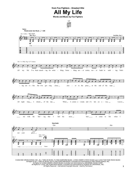 Story Of My Life Chords 10