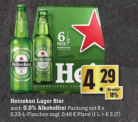 Heineken Lager Bier Auch Alkoholfrei Angebot Bei Edeka Prospekte De