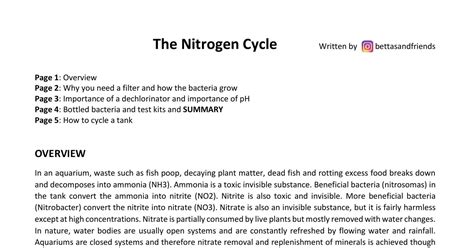 The Nitrogen Cycle For Beginnerspdf Docdroid