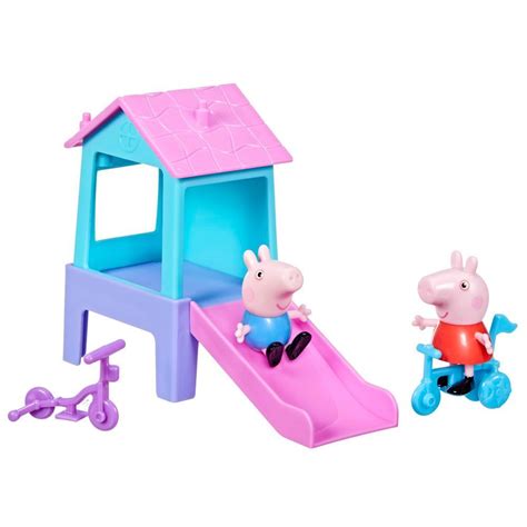 Peppa Pig Toys Peppa’s Park Fun Playset with 2 Figures, Preschool Toys ...