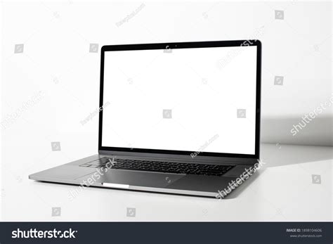 Laptop Blank White Screen Stock Photo 1898104606 | Shutterstock