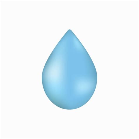 Símbolo De Gota De Agua Render 3d Vector Premium