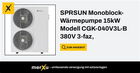 Panasonic Sprsun Monoblock W Rmepumpe Kw Modell Cgk V L B V