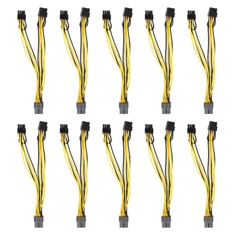 10 Pack Pcie Cable 8 Pin Pcie To 2xpcie 8 Pin 6 Pin 2 Pin Pci Express Graphics Card Connector