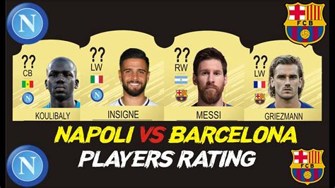 FIFA 21 BARCELONA VS NAPOLI PLAYERS RATING FT MESSI ANSU FATI