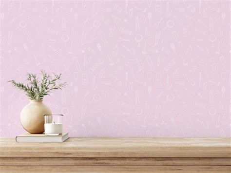 Pink beauty salon Wallpaper - Peel and Stick or Non-Pasted