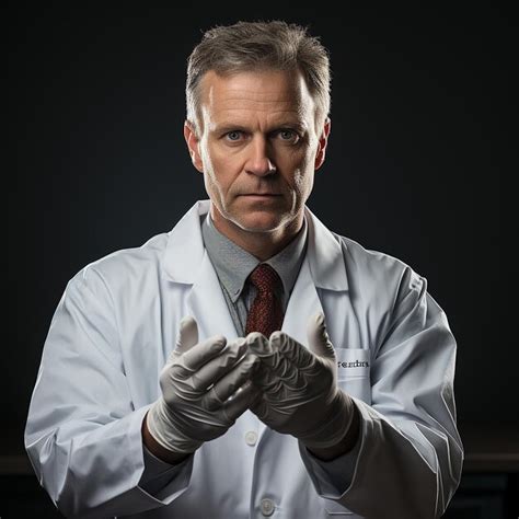 Premium Ai Image Photo Front View Doctor Putting On Glove