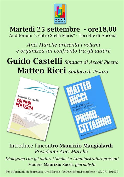 POLITICA – Anci Marche organizza un confronto tra i Sindaci Ricci e