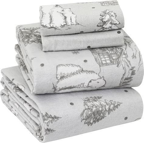 Amazon.com: Sleepdown 100% Cotton Flannel Sheets - Super Soft ...