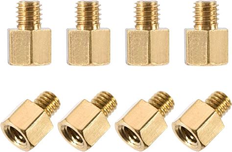 Amazon Uxcell Pcs M Mm Female Male Thread Brass Hex