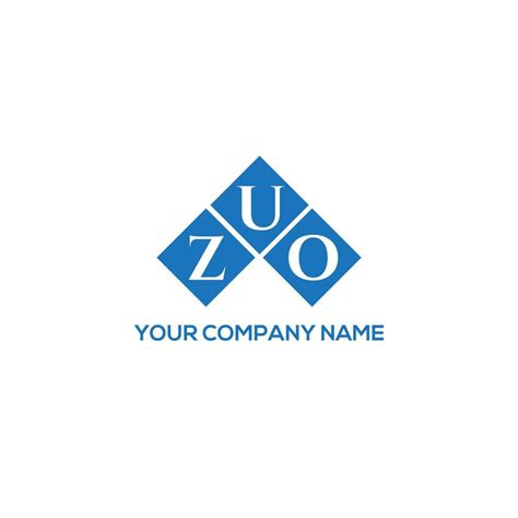 Zuo Letter Logo Design On White Background Zuo Creative Initials