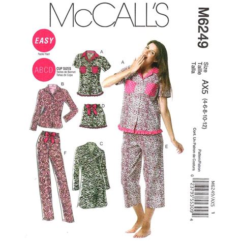 Easy Pajama Pattern Easy Pajama Pattern Mccalls 6249 Nightshirt Top