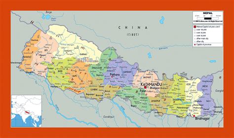 Political And Administrative Map Of Nepal Maps Of Nepal Maps Of