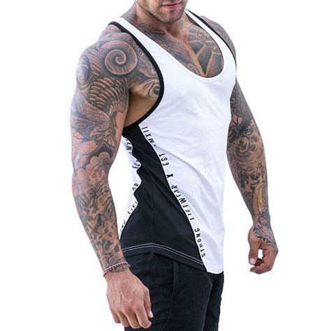 Herren Fitness Tank Top Muskelshirt Bodybuilding T Shirt Top Sport Gym