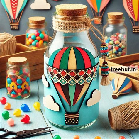 Hot Air Balloon Bottle Decoration Ideas Bottle Craft Ideas