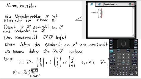 Lineare Algebra Vorgerechnet Normalenvektor YouTube