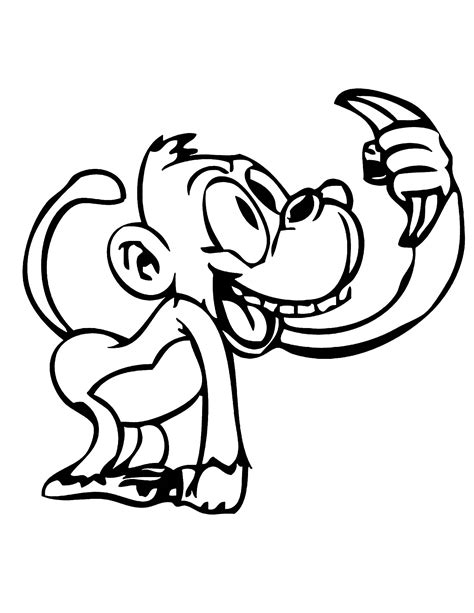 Monkey Coloring For Kids Monkey Coloring Pages For Kids