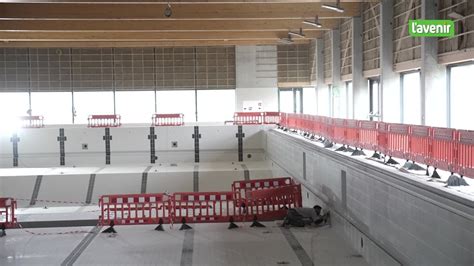 Visite du chantier de la nouvelle piscine de Louvain la Neuve Vidéo