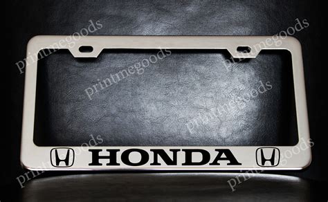 Honda License Plate Frame Custom Made Of Chrome Plated Metal Etsy