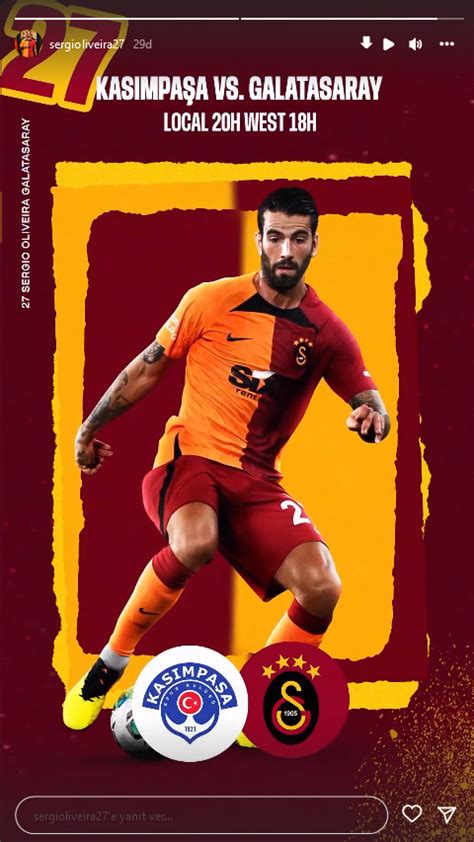 Galatasaray Facts on Twitter Sergio Oliveira dan maç günü paylaşımı